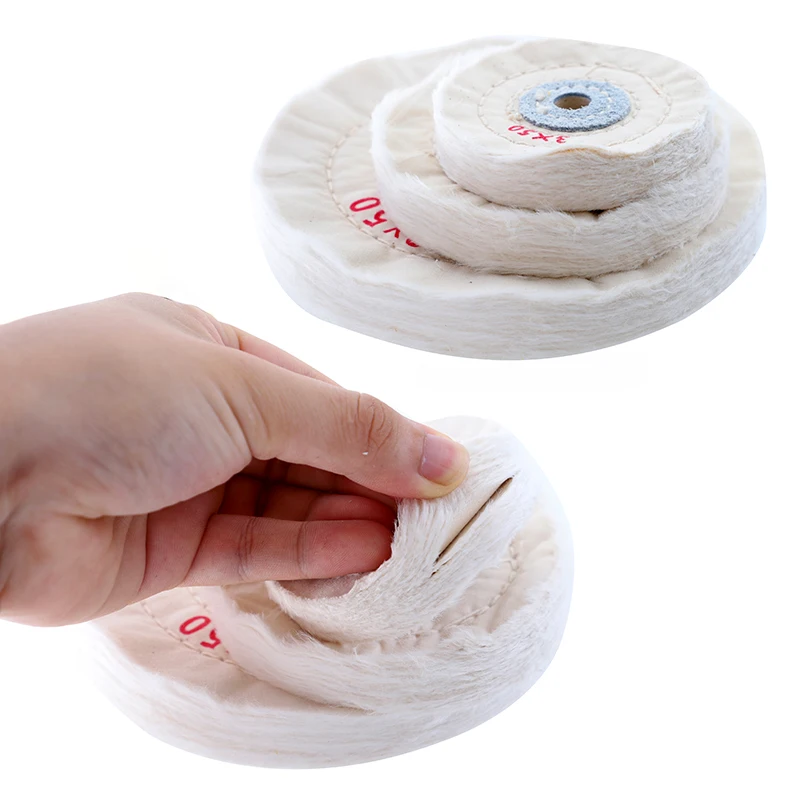 Disques de polissage en coton, 3/4/6 pouces, pour bijoux, polissage du métal, outils abrasifs en bois, 1 pièce