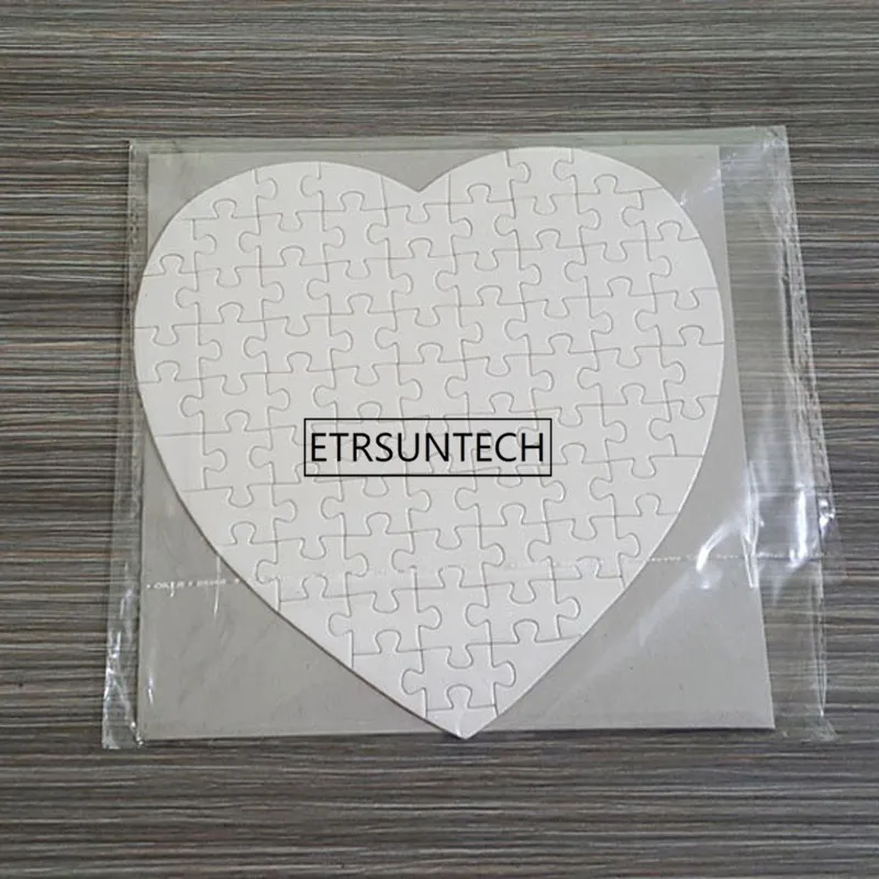 Blank Puzzles Heart Shaped Pre-coated for Sublimation Heat Transfer Printing Wedding Party Favor Gift Travel Souvenir