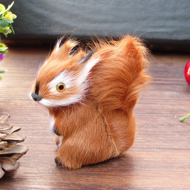 Simulation Squirrel polyethylene&furs Squirrel model funny gift about 8cmx4cmx8cm