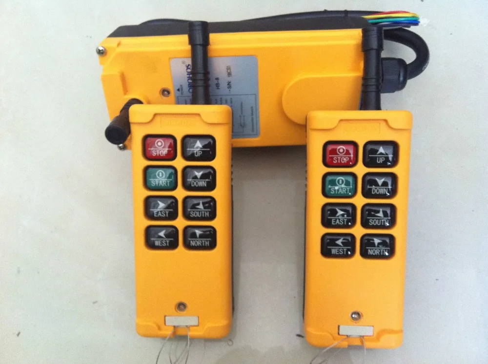 

1PCS 2 Transmitters 3 Motions 1Speed Hoist Crane Truck Remote Controller System HS-8 24V