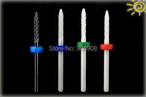 HOT Sell Bullet Ceramic Nail Drill Bits For electric manicure machine accessories Nail Art Tools  Manicure Cutter Nail Files