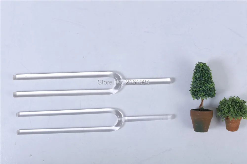 

20mm clear quartz crystal singing tuning fork with C D E F G A B C musical note with Free Suede