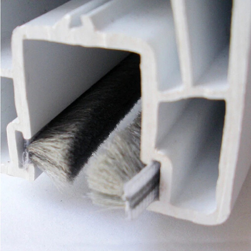 6mm x 6mm aluminum sliding door window gap brush seal strip weatherstrip draught excluder