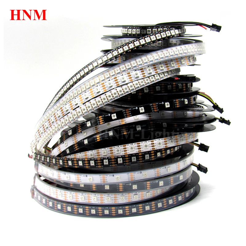 pixels m hd107s led strip 5050 smd enderecavel digital rgb pixel flexivel fita luz 5v semelhante apa102 5v 30 32 48 60 72 144leds 01