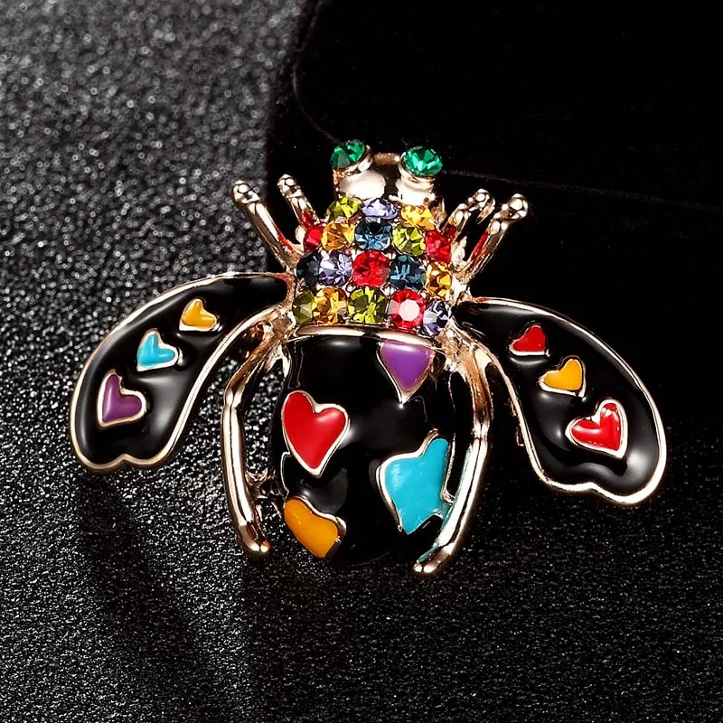 Zlxgirl-broches de abeja esmaltada coloridos para mujer y hombre, joyería para pareja, regalos, ramillete, Rebeca, broches, bonitos sombreros, joyería