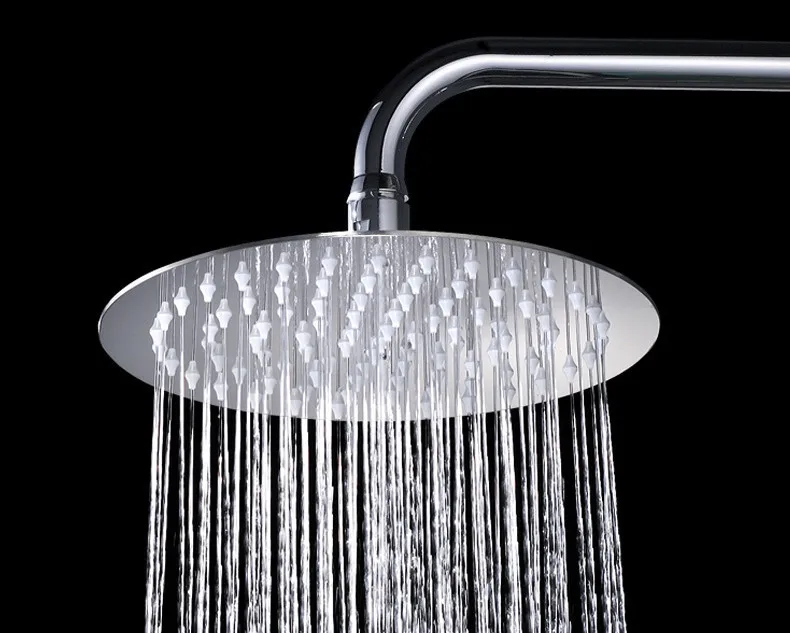 

10 Inch Modern Round Bathroom Stainless Steel Ultrathin Rainfall Shower Head Mixer / Tap / Ducha Shower (UP-P22-10)