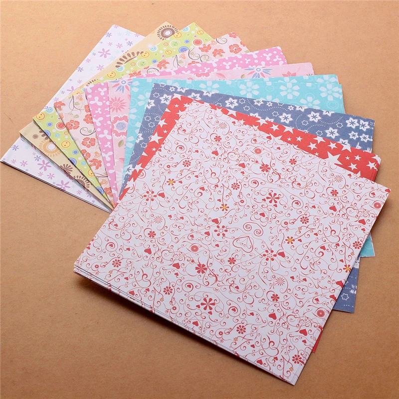 72 Sheets 15X15cm Mix Color Square 12 Kinds of Patterns Paper Craft Origami Folding Paper Flower Patterned Papers DIY Kid Gift