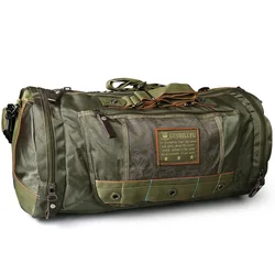 RuilTravel Camuflagem Bolsas para homens, Saco de pano Oxford dobrável, Bolsa de ombro impermeável portátil, Bolsas de lazer