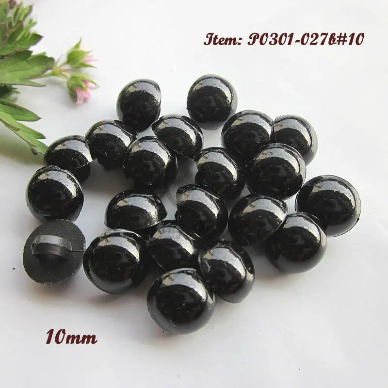 Sewing buttons 100pcs 10mm shank mushroom black buttons plastic animal eye buttons diy craft decorative accessories