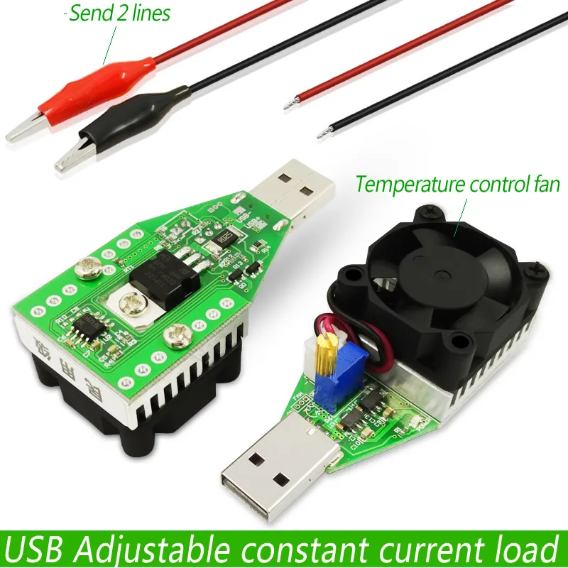 usb dc electronic load resistor battery power bank capacity testing charger adjustable constant current voltage aging discharge