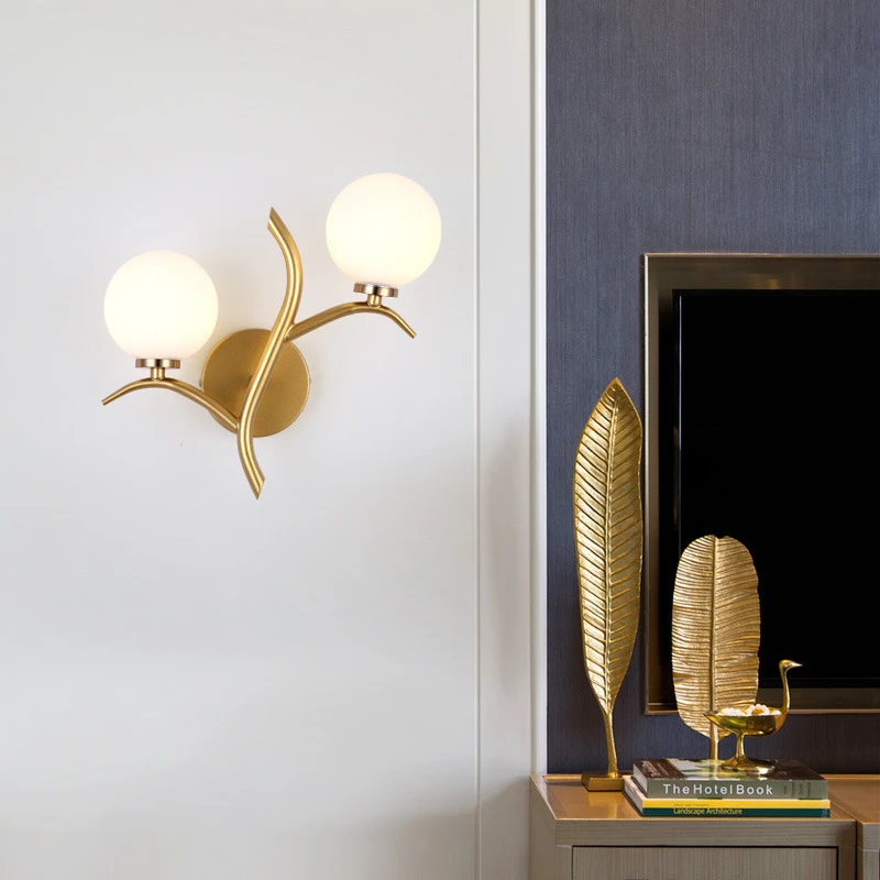 

European Style Simple Modern Creative Lamp Decoration Indoor Lighting Hardware + Glass Balcony / Aisle / TV Wall / Bedroom G 4