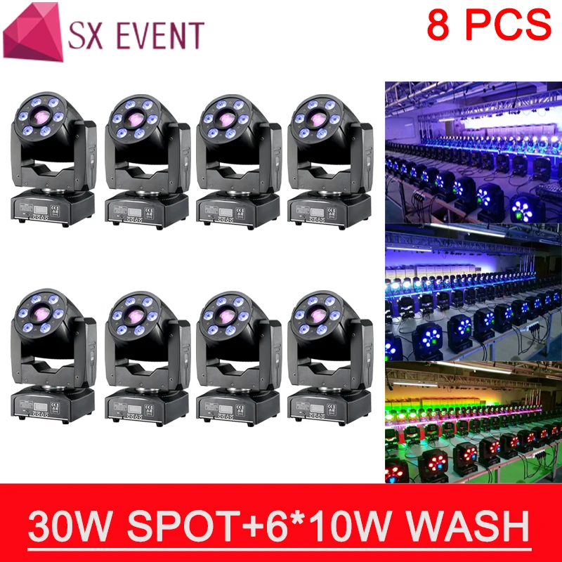 

8PCS/lot 30W led gobo light /moving head light rgbw 4in1 LED pattern light professional dj equipment led spot light/SE-3068