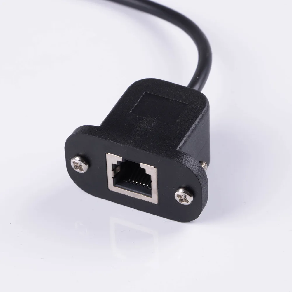 rj11 rj12 6p4c 6p6c telephone female socket to male adapter jumper lan network ethernet bulkhead panel mount extension cable