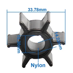 Water Pump Impeller for Mercury Mariner 2.5hp 3.3hp 4hp 5hp 6hp Outboard Motor