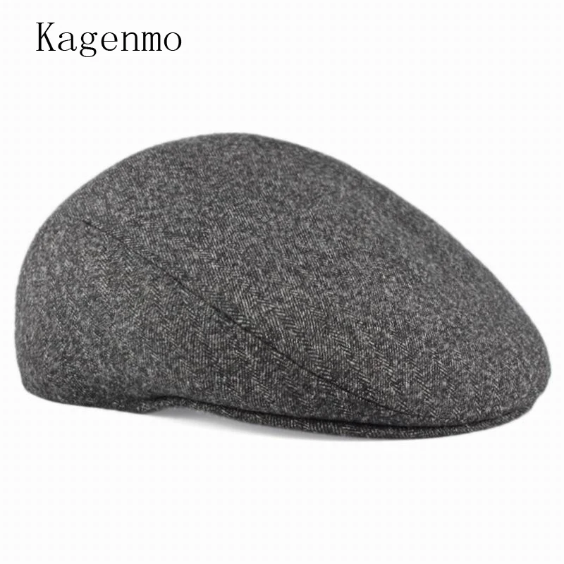 Kagenmo Male hat the elderly  winter cap autumn and winter woolen hat Large Size 59cm 60cm 61cm 62cm