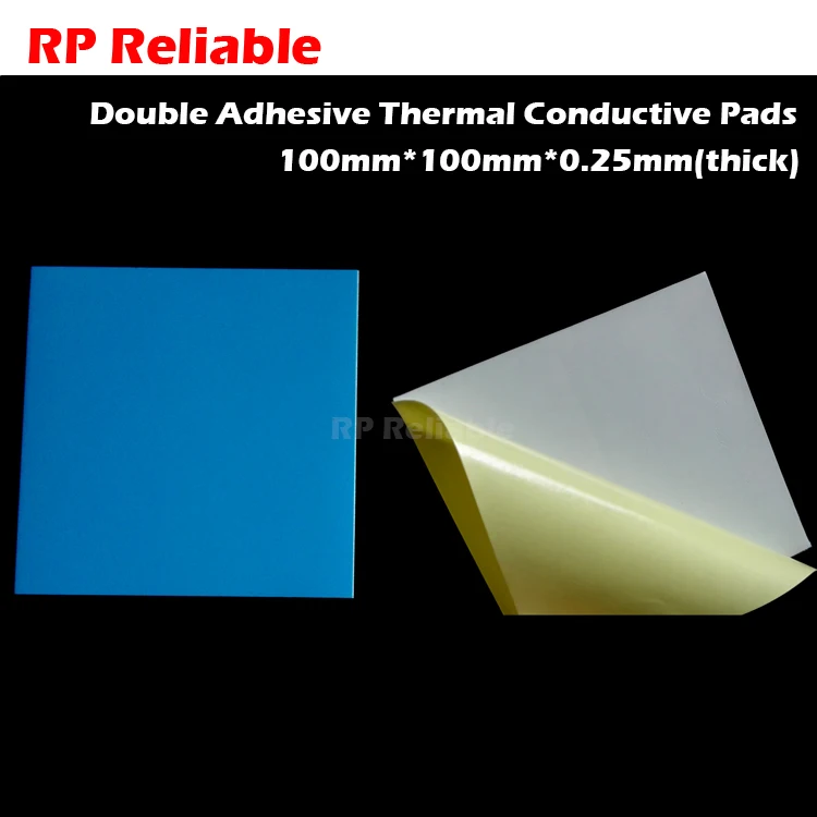 5 листов (4 "x 4") 100 мм x 100 мм теплопроводящие клейкие прокладки для теплоотвода, светодиодный светильник, теплопередача панели-RP надежный