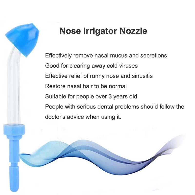 3 Pieces Nasal Irrigator Nozzle Nose Washing Device Compatible With Waterpik Oral Irrigator Remove Nasal Mucus And Secretions