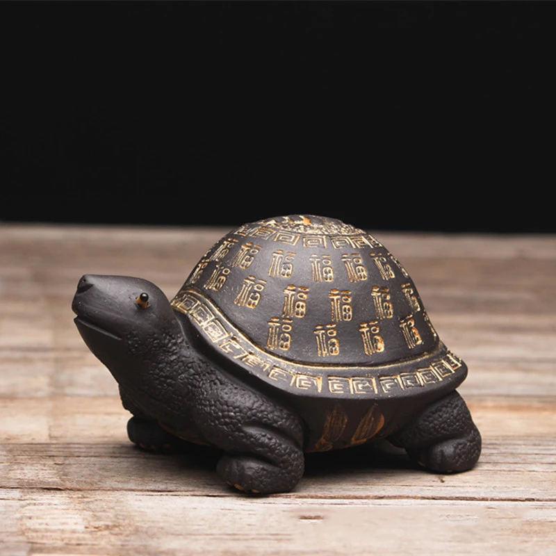 Creative purple clay tea Pet Tortoise yixing zisha teapot lid holder for teatray teaboard tearoom Decoration Handcrafts