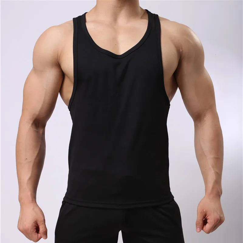 Cotton Summer Men Clothing Tank Tops Singlets Sleeveless Fitness Men Vest Bodybuilding Casual Tank Tops Breathable Undershirt