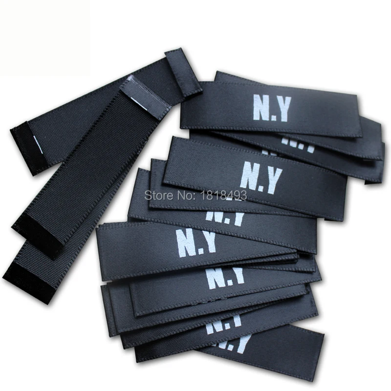 2000 pcs a lot customized top grade screen print main labels/no fading tags/custom clothing garment labels/printed tags cut
