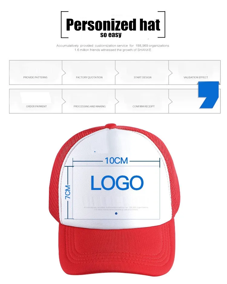 1-teilige Sommer-Trucker-Mütze mit individuellem Logo für Männer und Frauen, Netz-Polyester-Baseballkappe, bedrucktes Netz, Papa-Hüte, verstellbares Sonnenhut-Visier – Detail 3