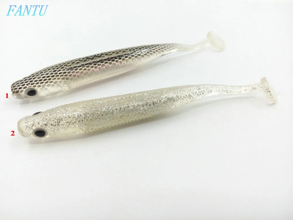 FANTU Laser Tail Soft Baits 6g/10cm Artificial Fishing Lures Leurre Peche Soft Lure Fishing Accessories 5PCS/lot