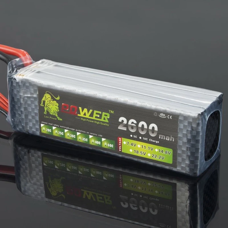 

1pcs Lion Power 14.8V 2600MAH 30C max 35C LiPo RC Battery For airplane
