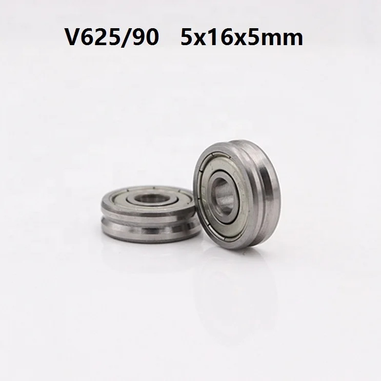 

20pcs V625ZZ V625/90 625VV 5x16x5 mm V groove ball bearing pulley guide track roller wheel 5*16*5