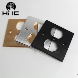 86*86 US 2 Pin 4 Pin American Standard Socket Wallpad Aluminum alloy Panel Electric Wall Power Socket Electrical Outlets