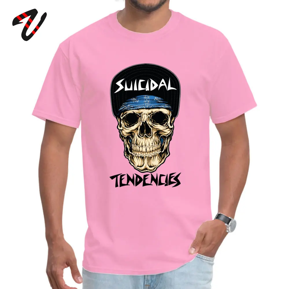 Selbstmord trends schädel T-Shirt Normalen Hülse Coupons Oansatz Stoff Tops Shirts Tops & Tees für Männer Tag der Arbeit