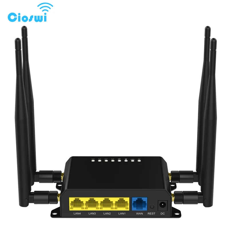 Cioswi WE826-T2 4G WiFi Router Mobile 4G LTE Modem SIM Card Slot 4 LAN 2.4Ghz High Gain Wireless Hotspot