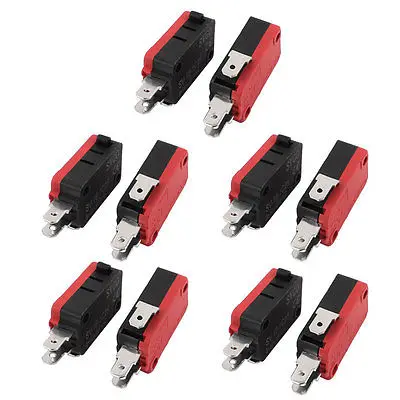 10 Pcs SV-16-1C25 Roller Lever Arm SPDT Micro Limit Switch 3 Terminals Momentary