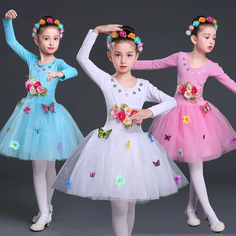 Mädchen Ballett Neue Stil Kostüm Prinzessin Kleid Grundschule Chor Service Moderne Dance Tutu Bühne Leistung