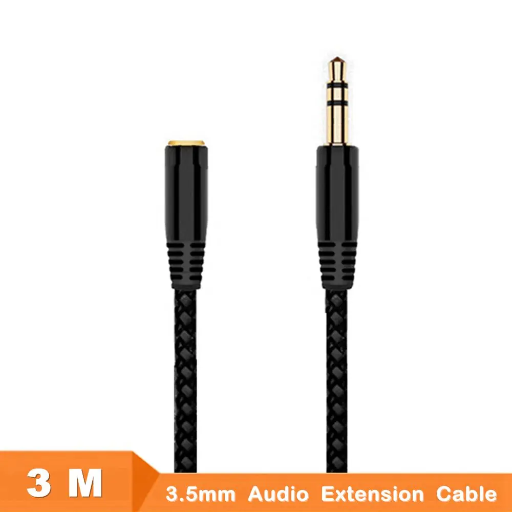 3M 10ft Jack 3.5mm Earphone Extension Cable Female to Male F/M Headphone Stereo Audio Cable AUX Cord for Speaker Phone MP3