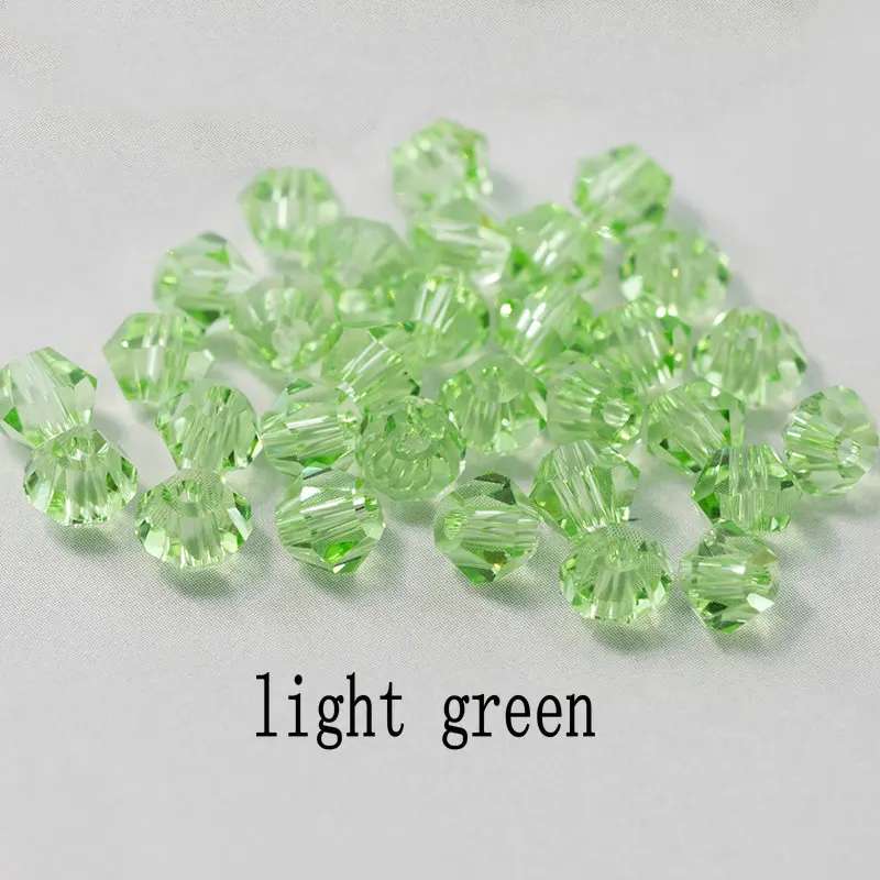 Top quality 6mm Bicone beads Crystal Jewelry beads charms fashion Glass Beads Loose Spacer Beads for DIY Jewelry Making 50pcs