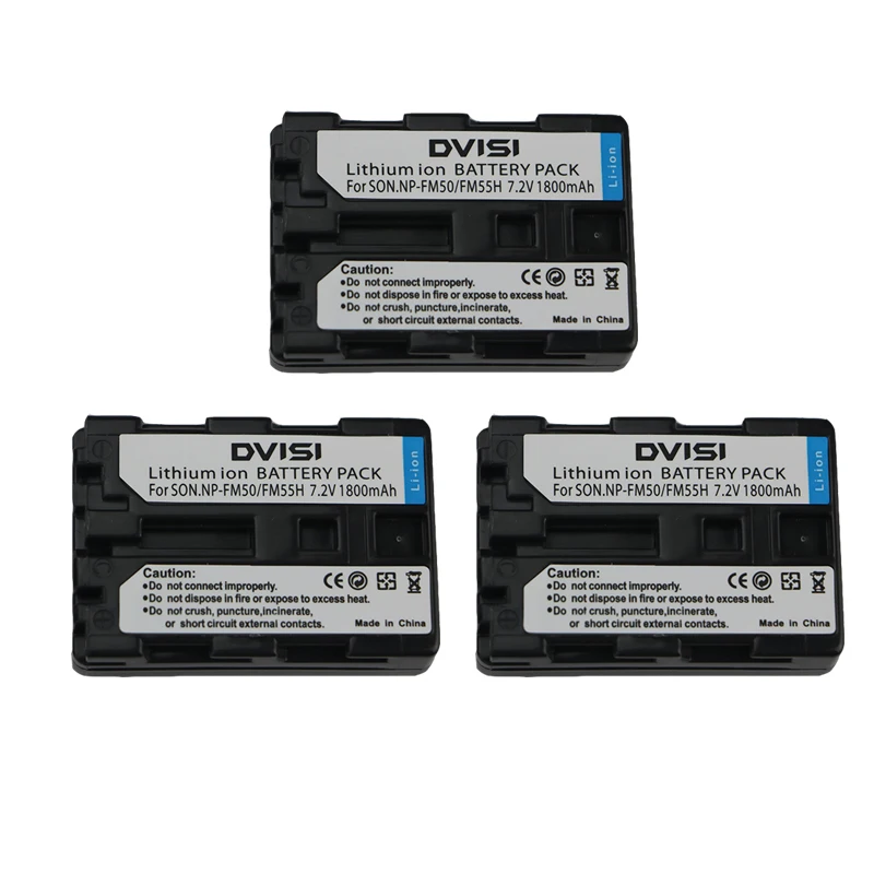 

3Pcs/lot NP-FM50 NP FM50 NPFM50 Rechargeable Battery for Sony Alpha A100 DSLR-A100 A100K TRV408 DCR-PC105 FM30 FM50 FM70 FM90