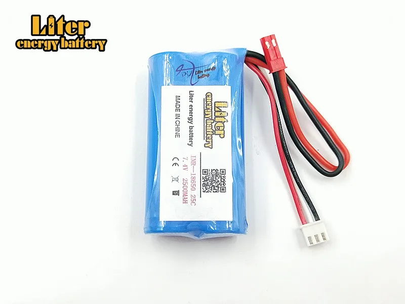 7.4V 2500mAH Wholesale Li-po Lipo Batery 2S remote control helicopter 7.4 V 2500 mAH Lipo battery 25C 18650 Toy Battery