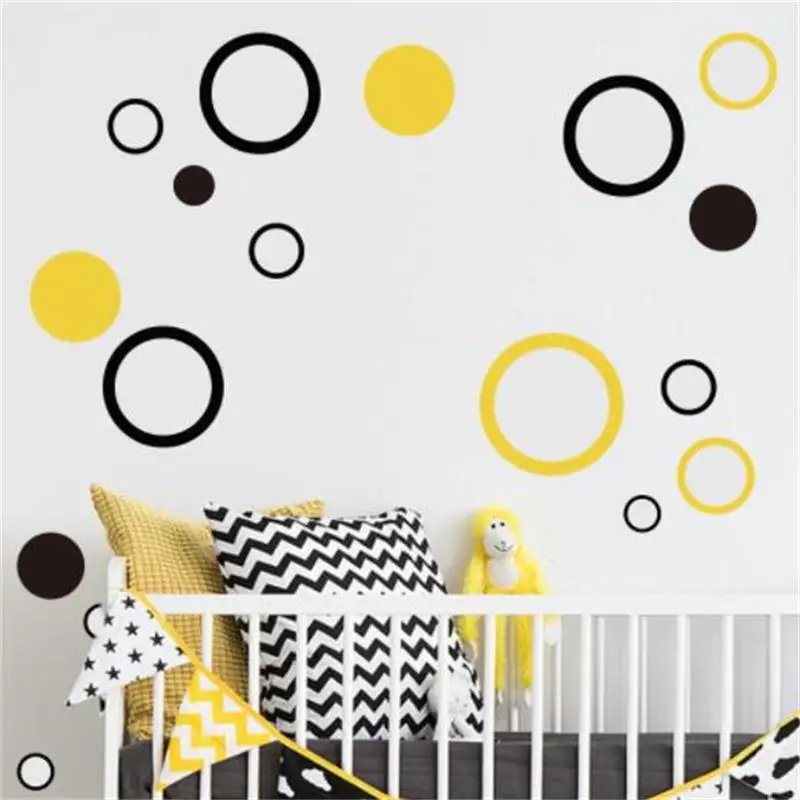 30pcs 3-15cm Colorful Polka Circle Dots Wall Sticker for Kids Baby Rooms Poster Home Decor Round Art Mural Vinyl DIY Wall Decals