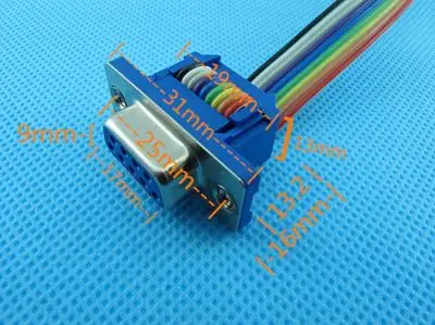 50cm RS232 9-Pin macho a hembra DB9 PC Cable macho a macho