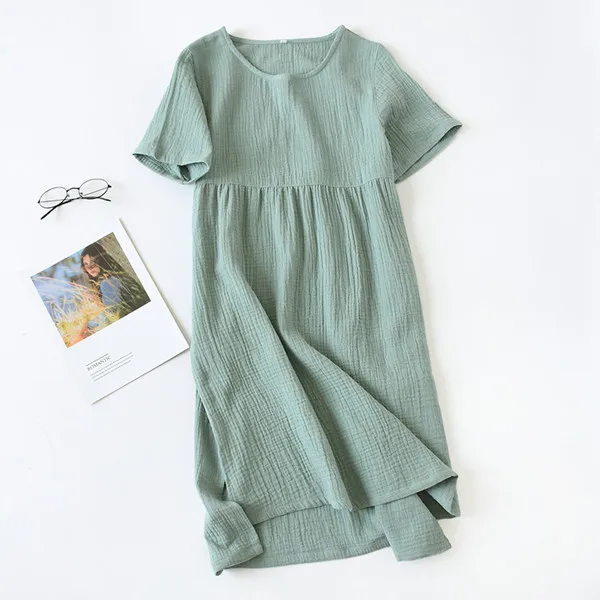 Summer 2024 Pregnant Sleepwear Dress Short Sleeve Cotton Pregnant Nightgown For Pregnant Women Maternity Sleeping Dress