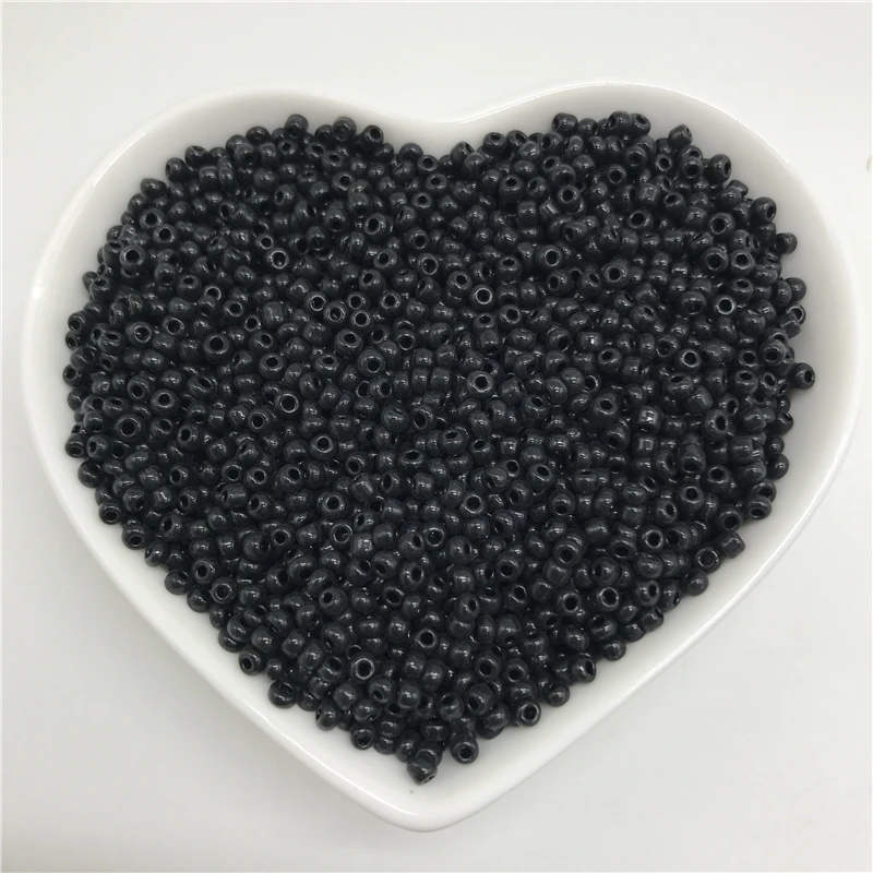 2mm 3mm 4mm Black Charm Czech Glass Seed Beads For Jewelry Making DIY Bracelet Necklace Accessories