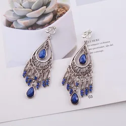 JIOFREE 2018 Fashion Jewelry Wholesale Vintage Bohemia clip on earrings non piercing earrings for women Statement Earrings