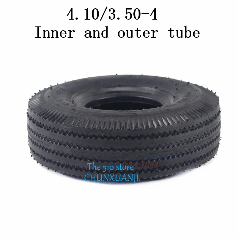 Super 4.10/3.50-4 410/350-4 rubber tire ATV Quad Go Kart 47cc 49cc Chunky 4.10-4 Tire inner tube 3.50-4 electric scooter