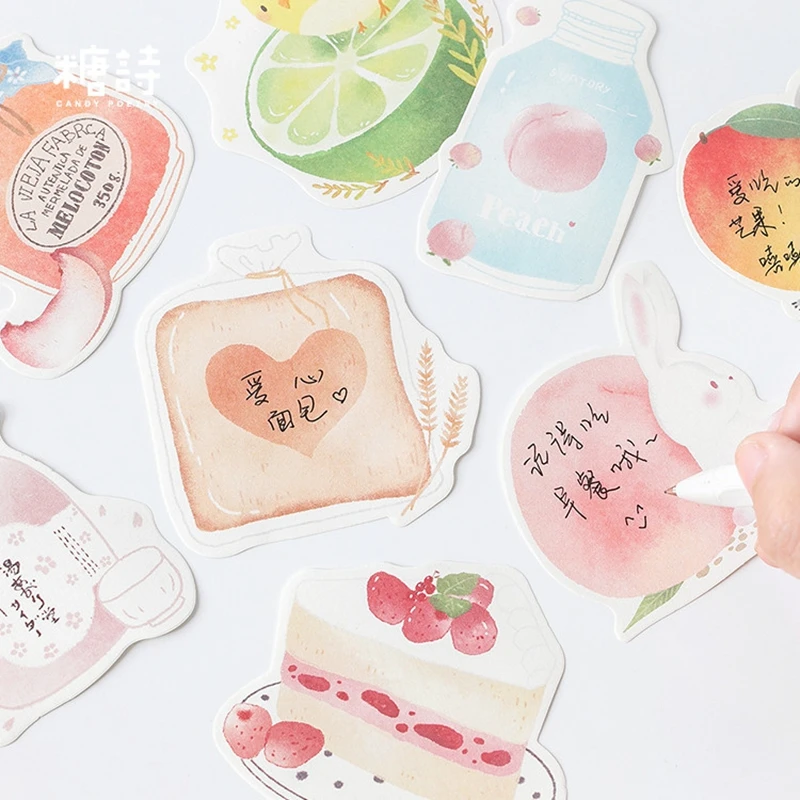 Cute Delicious Food Memo pad Girl Diary DIY Sticky Notes Planner Notepad Kawaii Stationery School Office Supply