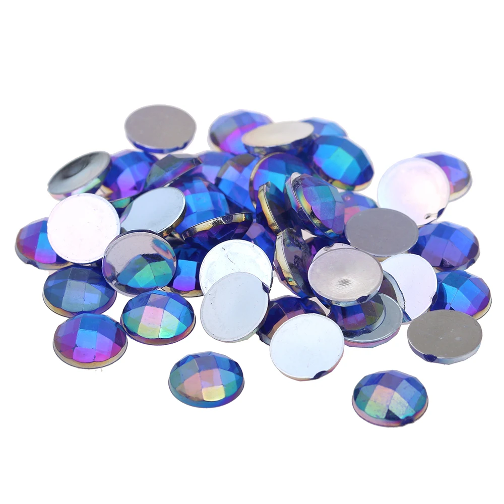 

Nail Rhinestones 5mm 200pcs Acrylic Flatback Round Earth Facets AB colors Acrylic Rhinestone Strass High Shine Beads