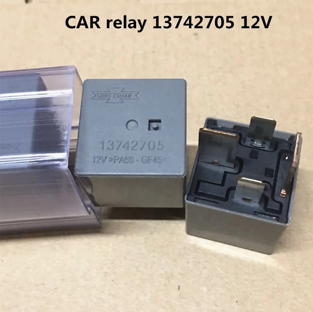 

HOT NEW car relay 13742705 12V PA66-GF45 13742705-12V 12V 12VDC DC12V 4PIN