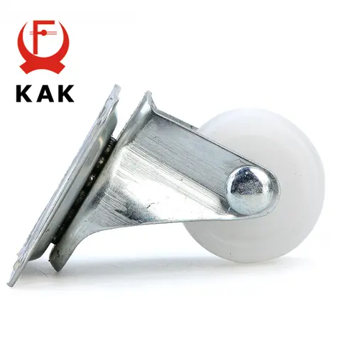 Roulettes à percussion universelles KAK-7425 10kg 4 pièces 1 "roues roulette blanc PP Nylon touristes rouleau roue pour plate-forme chariot chaise
