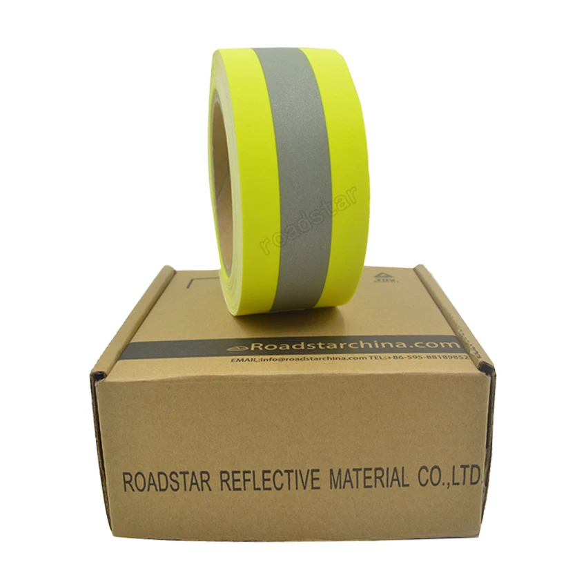 Roadstar 3M Reflective Flame Retardatn Tape with Yellow Silver and 100% Cotton Backing for Glove