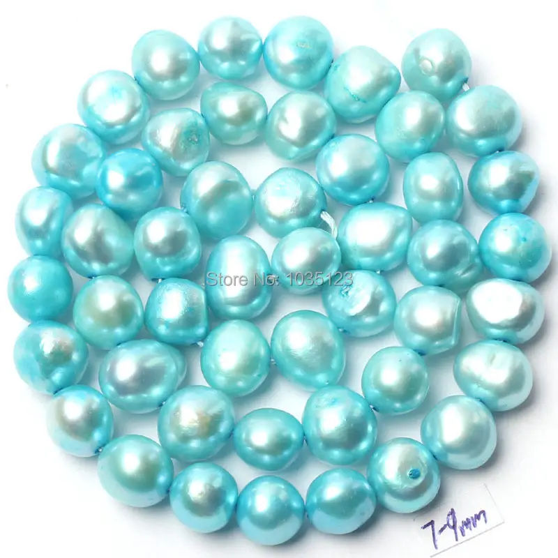 7-9mm 25 Color Natural Freshwater Pearl Irregular Shape DIY Loose Beads Strand 14\