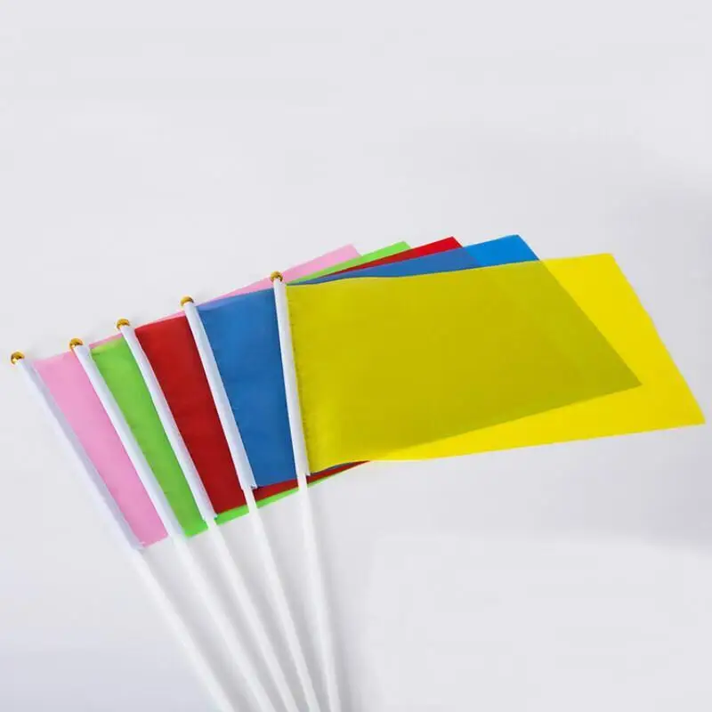 20*28cm Hand Waving Flag Solid Color Flag Banners for Meeting Party Decoration Flag Banner Party Decoration LX6615